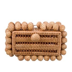 Cult Gaia Eos Straw Clutch